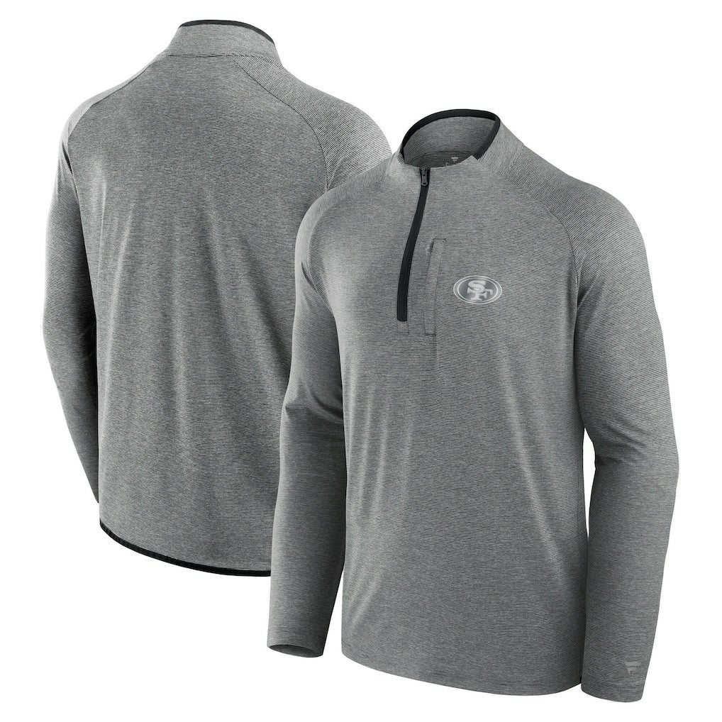 San Francisco 49ers Unisex Front Office Performance Primary Quarter-Zip Jacket - Charcoal outlet