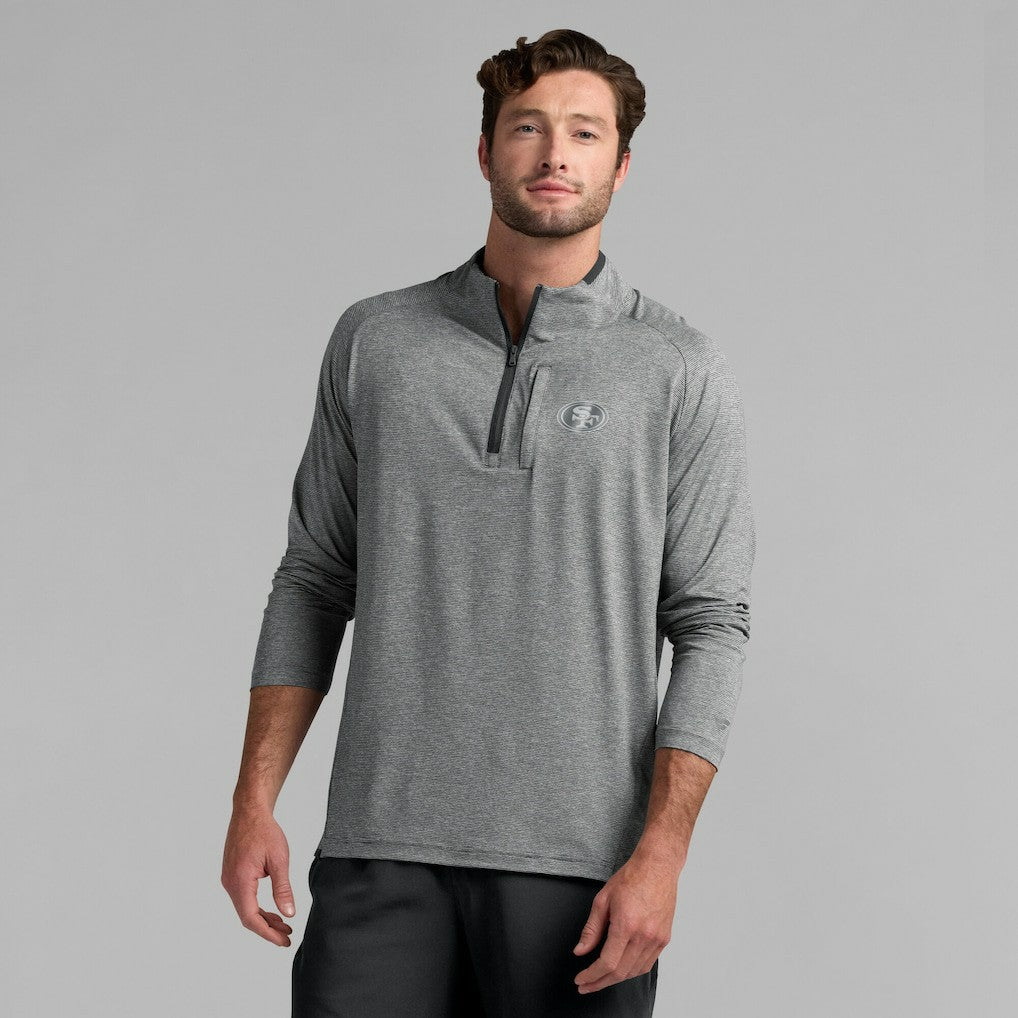 San Francisco 49ers Unisex Front Office Performance Primary Quarter-Zip Jacket - Charcoal outlet