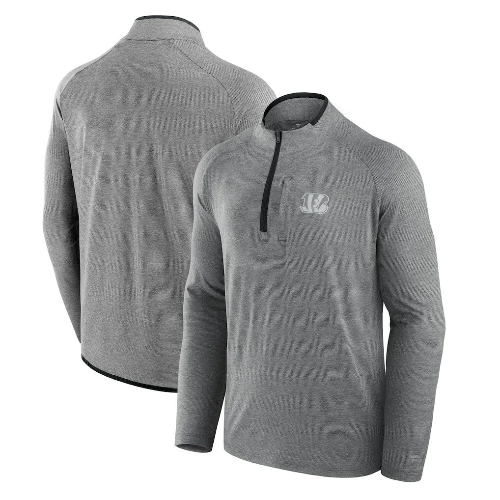 Cincinnati Bengals Unisex Front Office Performance Primary Quarter-Zip Jacket - Charcoal on sale