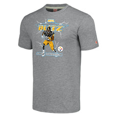 James Harrison Pittsburgh Steelers Homage Unisex NFL Blitz Retired Player Tri-Blend T-Shirt - Heathered Heather Gray online