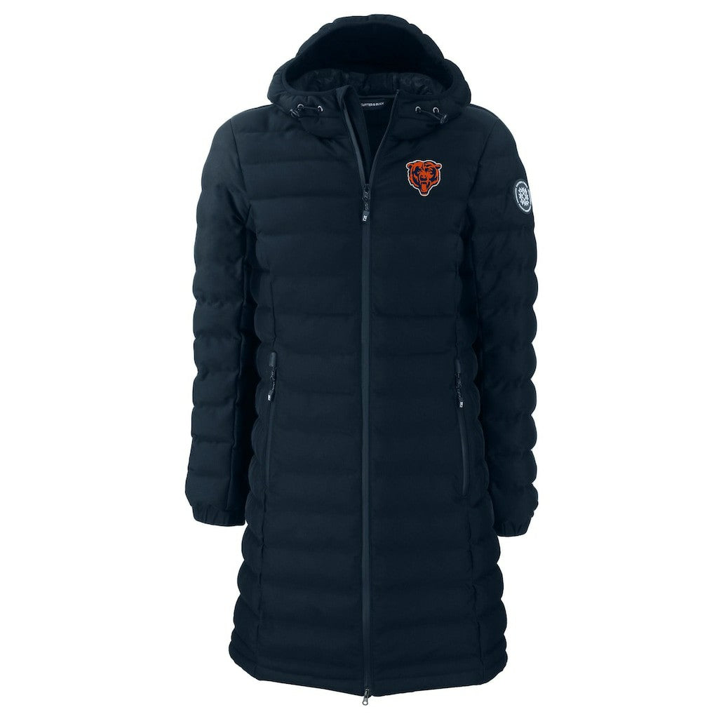 Chicago Bears Cutter & Buck Women's Throwback Logo Mission Ridge Repreve Eco Insulated Full-Zip Puffer Jacket - Navy outlet