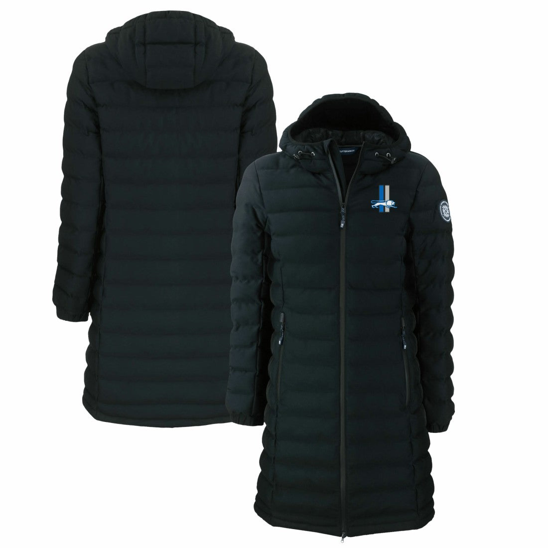 Detroit Lions Cutter & Buck Women's Throwback Logo Mission Ridge Repreve Eco Insulated Full-Zip Puffer Jacket - Black discount