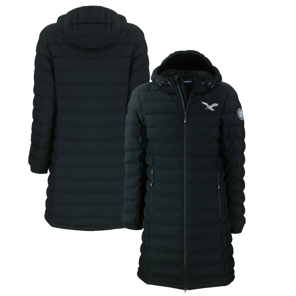 Philadelphia Eagles Cutter & Buck Women's Throwback Logo Mission Ridge Repreve Eco Insulated Full-Zip Puffer Jacket - Black sale