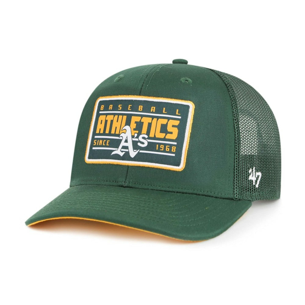Oakland Athletics Hardline Trucker Adjustable Hat Green