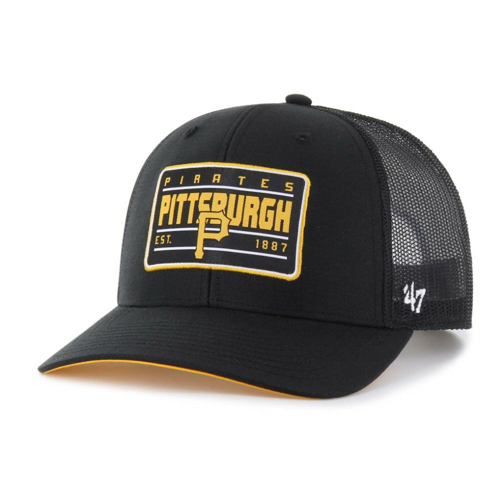 Pittsburgh Pirates Hardline Trucker Adjustable Hat Black
