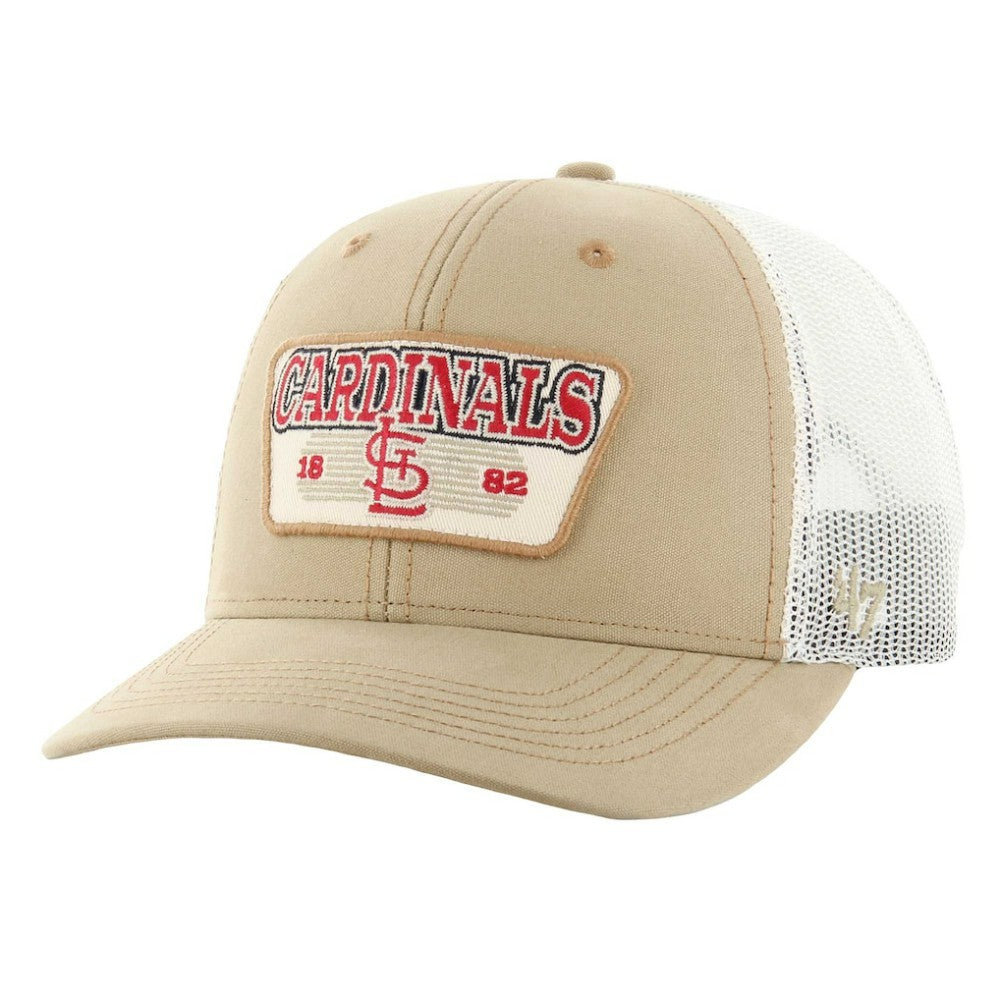 St. Louis Cardinals Ridgewood Trucker Adjustable Hats Khaki