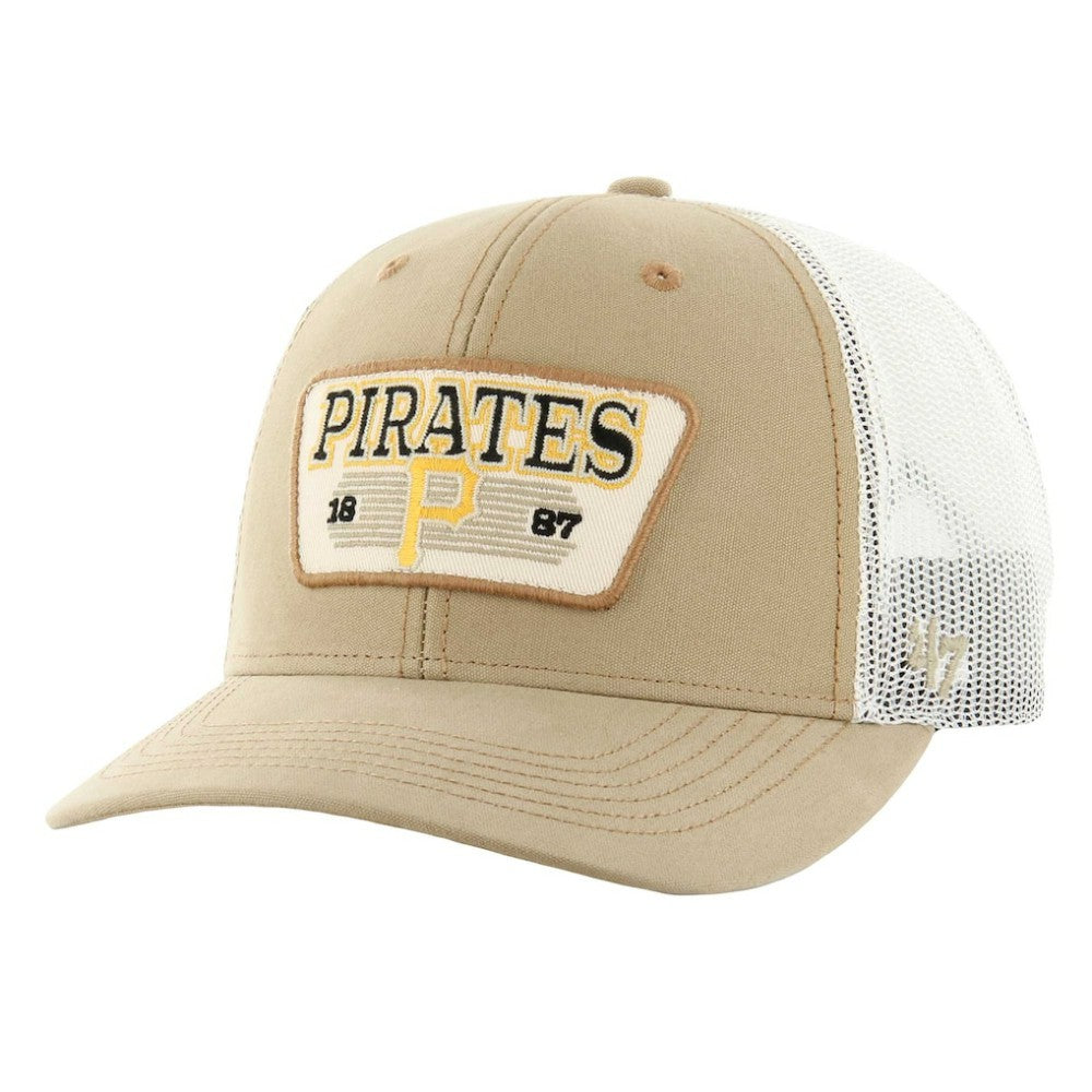 Pittsburgh Pirates Ridgewood Trucker Adjustable Hats Khaki
