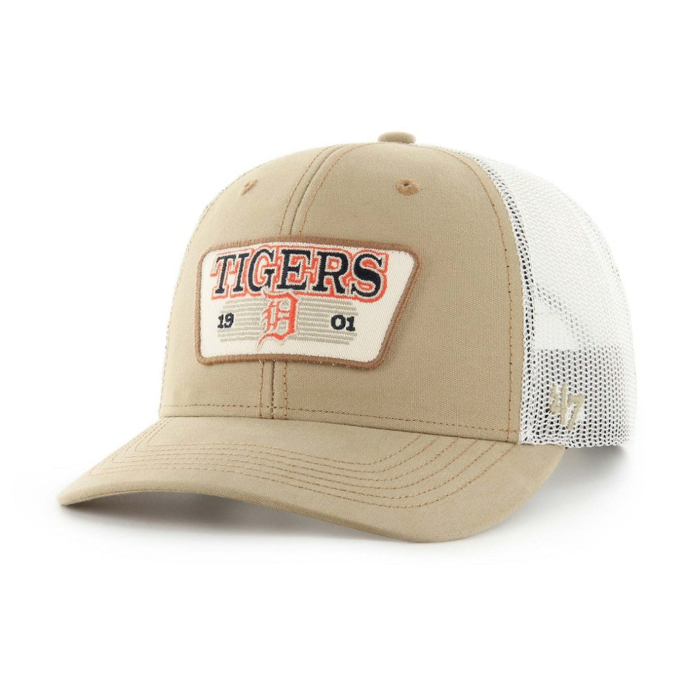 Detroit Tigers Ridgewood Trucker Adjustable Hats Khaki
