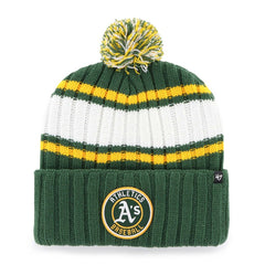 Oakland Athletics Plateau Cuffed Knit Hat with Pom Green