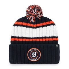 Detroit Tigers Plateau Cuffed Knit Hat with Pom Navy