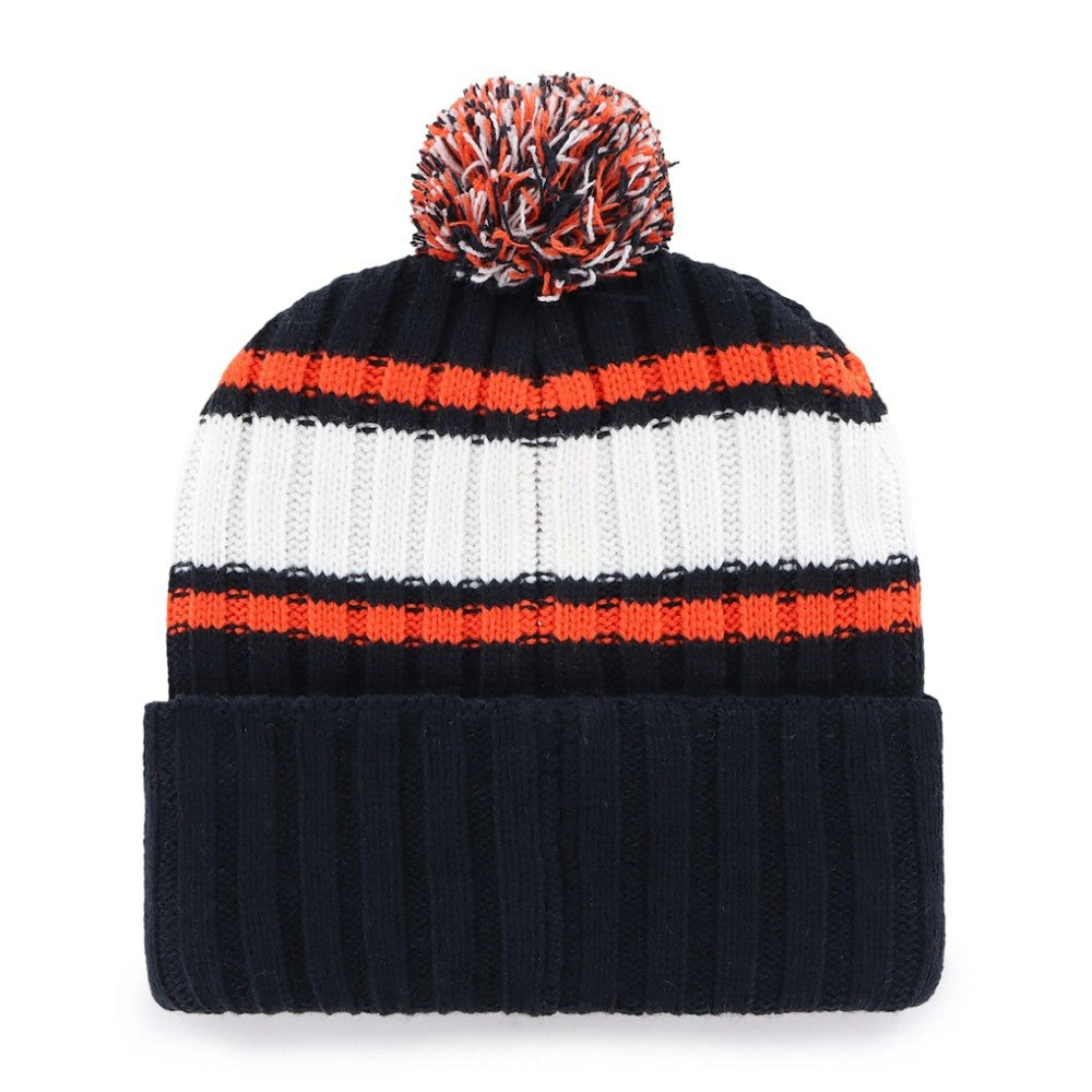 Detroit Tigers Plateau Cuffed Knit Hat with Pom Navy