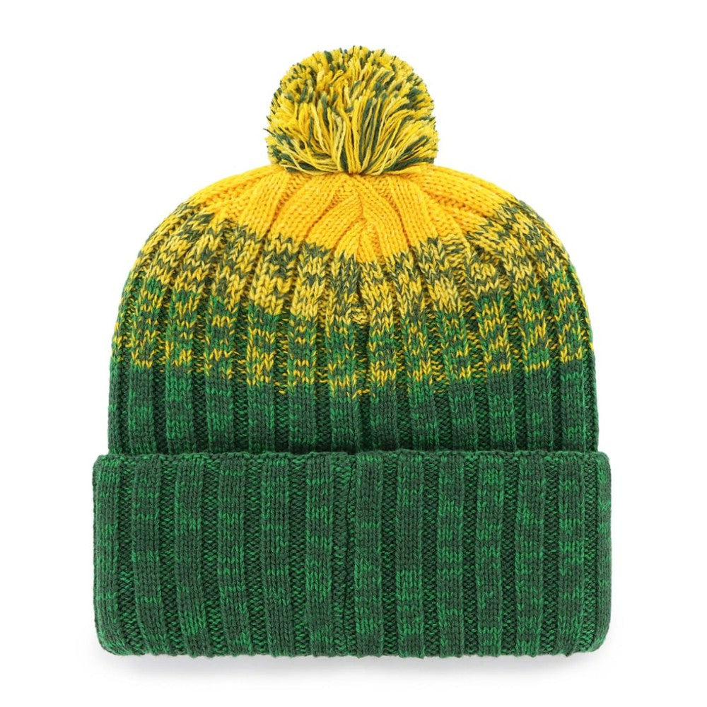 Oakland Athletics Cascade Cuffed Knit Hat with Pom Green