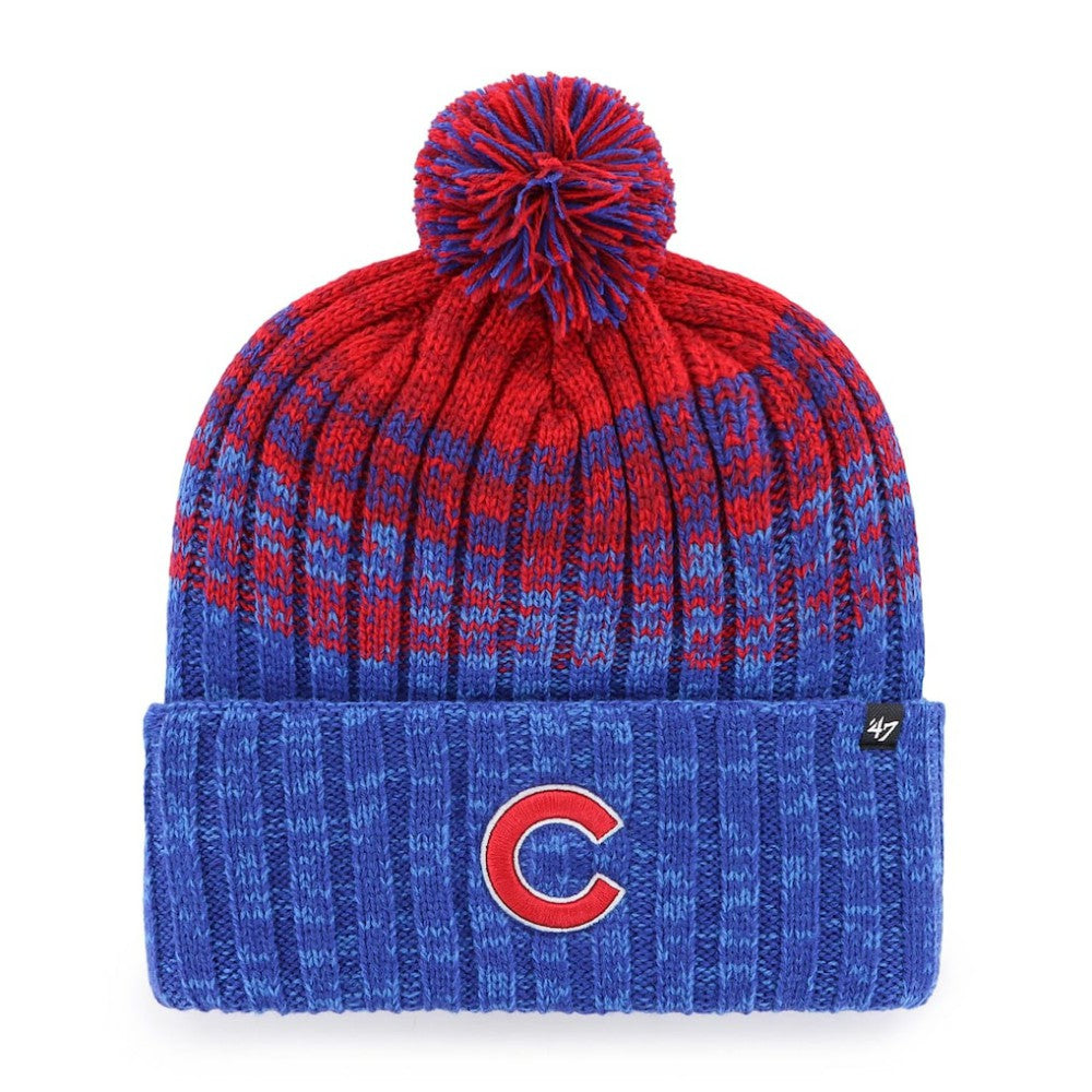 Chicago Cubs Cascade Cuffed Knit Hat with Pom Royal
