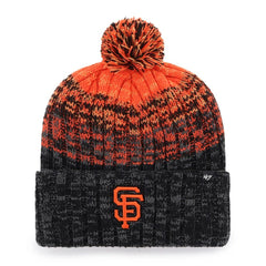 San Francisco Giants Cascade Cuffed Knit Hat with Pom Black
