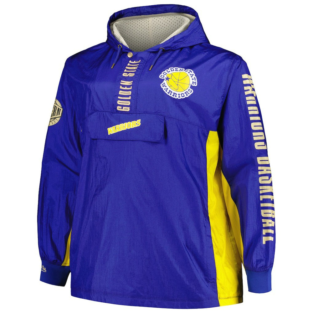 Golden State Warriors Big & Tall Hardwood Classics Team OG 2.0 Anorak Hoodie Quarter-Zip Windbreaker Jacket sale - Royal online