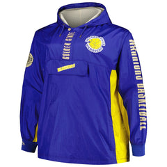 Golden State Warriors Big & Tall Hardwood Classics Team OG 2.0 Anorak Hoodie Quarter-Zip Windbreaker Jacket sale - Royal online
