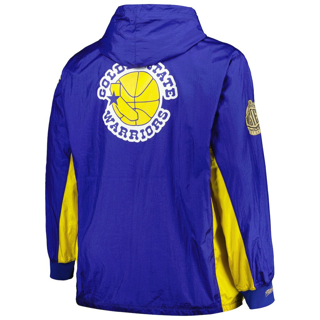 Golden State Warriors Big & Tall Hardwood Classics Team OG 2.0 Anorak Hoodie Quarter-Zip Windbreaker Jacket sale - Royal online