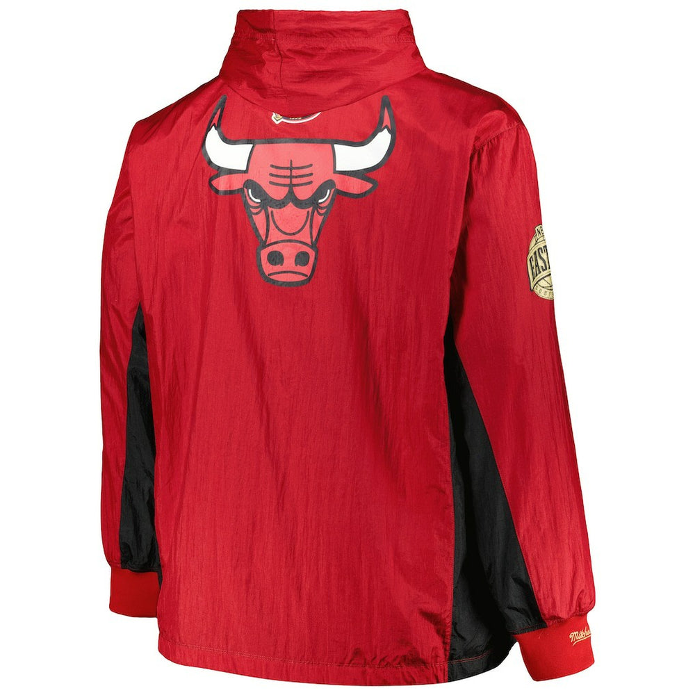 Chicago Bulls Big & Tall Hardwood Classics Team OG 2.0 Anorak Hoodie Quarter-Zip Windbreaker Jacket - Red discount