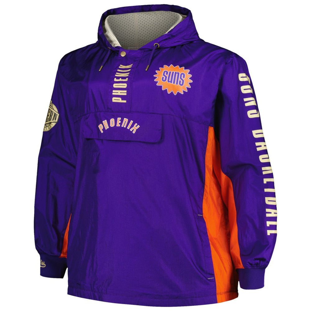 Phoenix Suns Big & Tall Hardwood Classics Team OG 2.0 Anorak Hoodie Quarter-Zip Windbreaker Jacket - Purple for sale