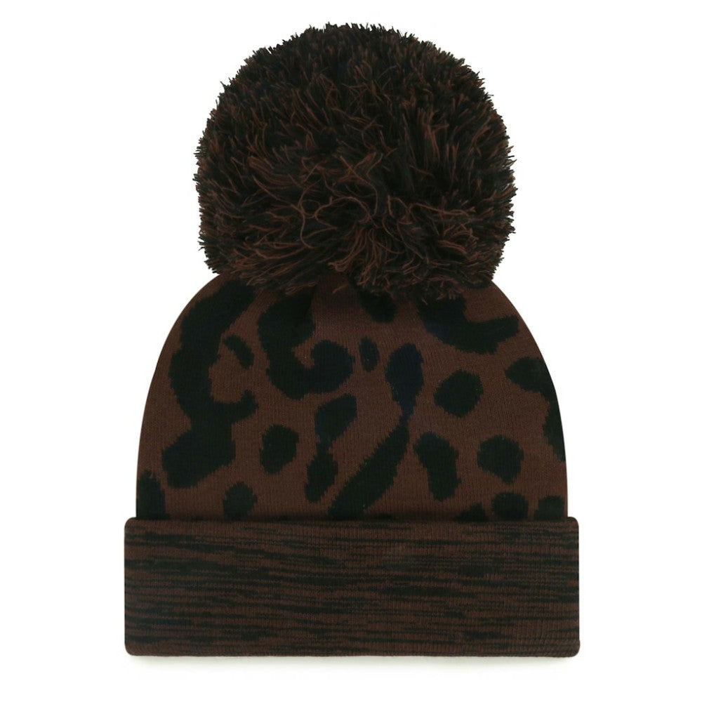 Athletics Women's Rosette Cuffed Knit Hat with Pom Brown