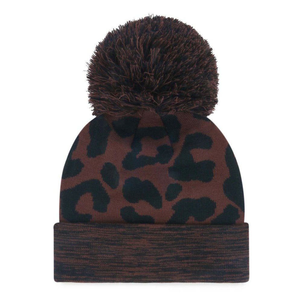 Texas Rangers Women's Rosette Cuffed Knit Hat with Pom Brown