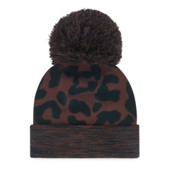 Texas Rangers Women's Rosette Cuffed Knit Hat with Pom Brown