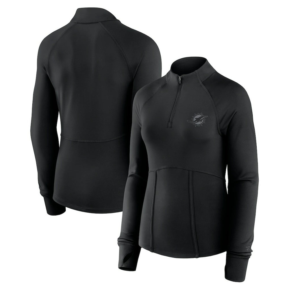 Miami Dolphins Women's Elements Quarter-Zip Jacket - Black for sale