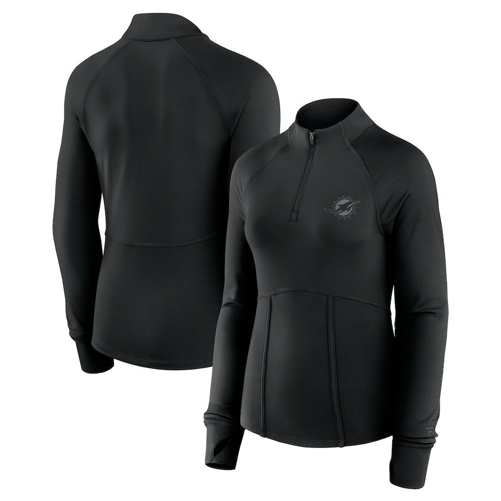 Miami Dolphins Women's Elements Quarter-Zip Jacket - Black for sale