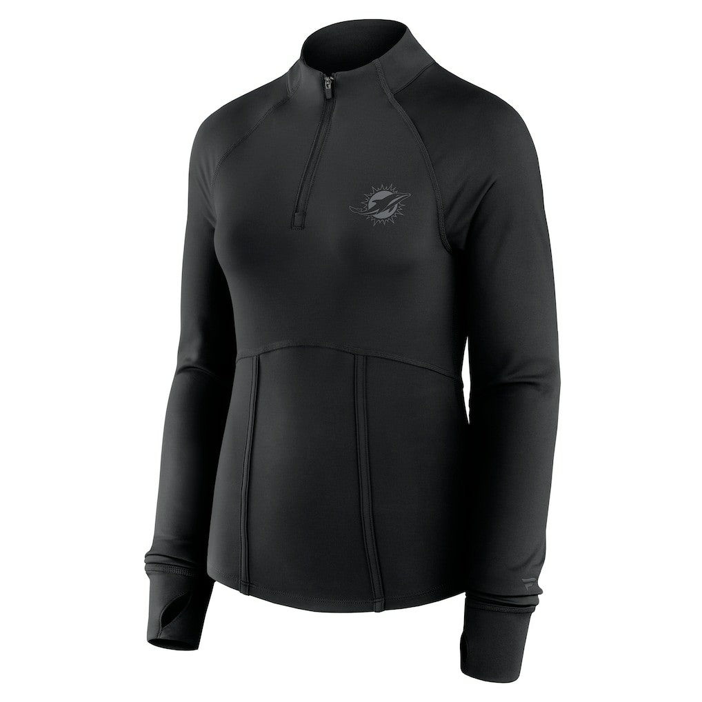 Miami Dolphins Women's Elements Quarter-Zip Jacket - Black for sale