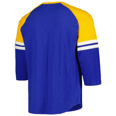 Milwaukee Brewers Cooperstown Collection Legendary Raglan Slub Henley 3/4-Sleeve T-Shirt Royal