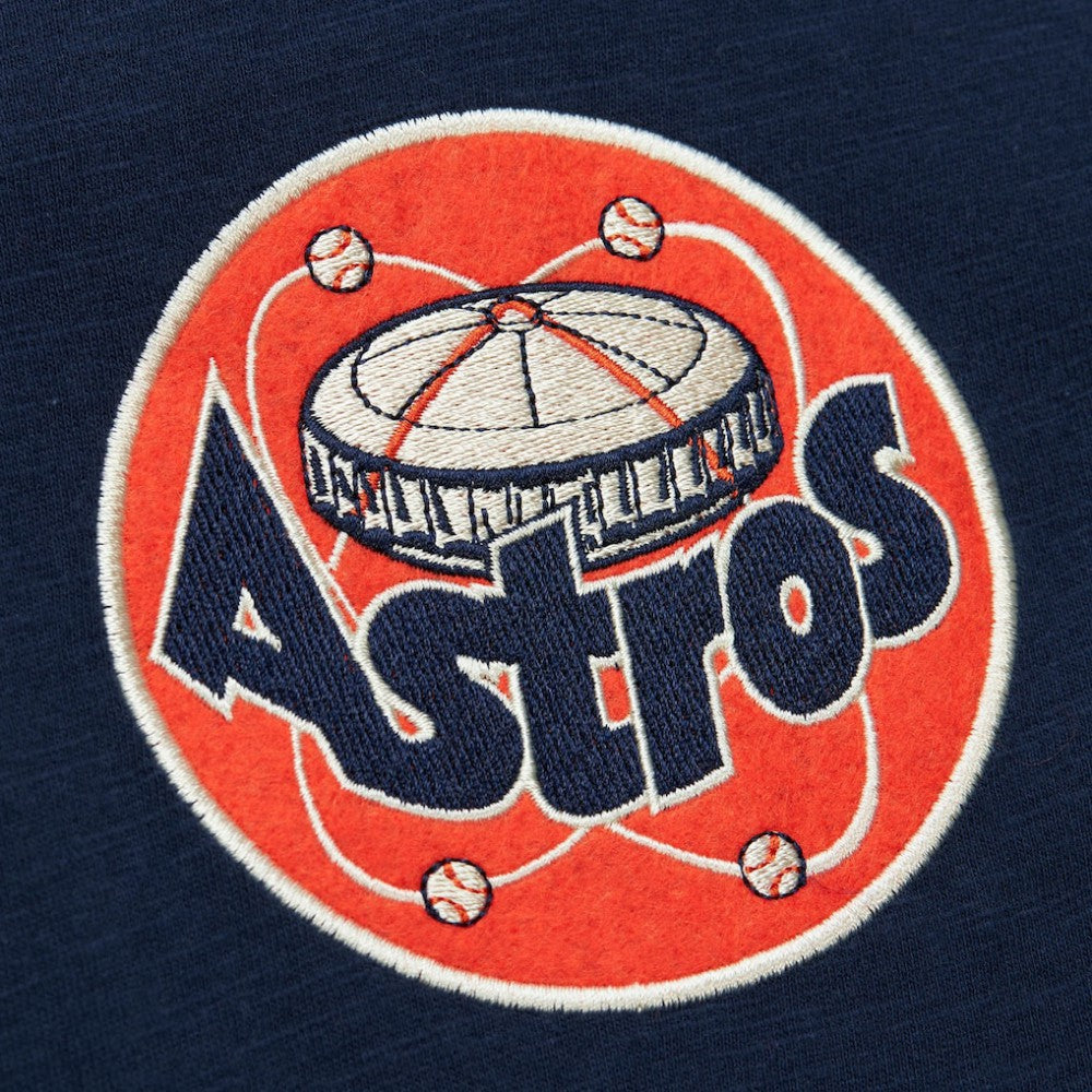 Houston Astros Cooperstown Collection Legendary Raglan Slub Henley 3/4-Sleeve T-Shirt Navy