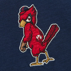 St. Louis Cardinals Cooperstown Collection Legendary Raglan Slub Henley Three-Quarter Sleeve T-Shirt Navy