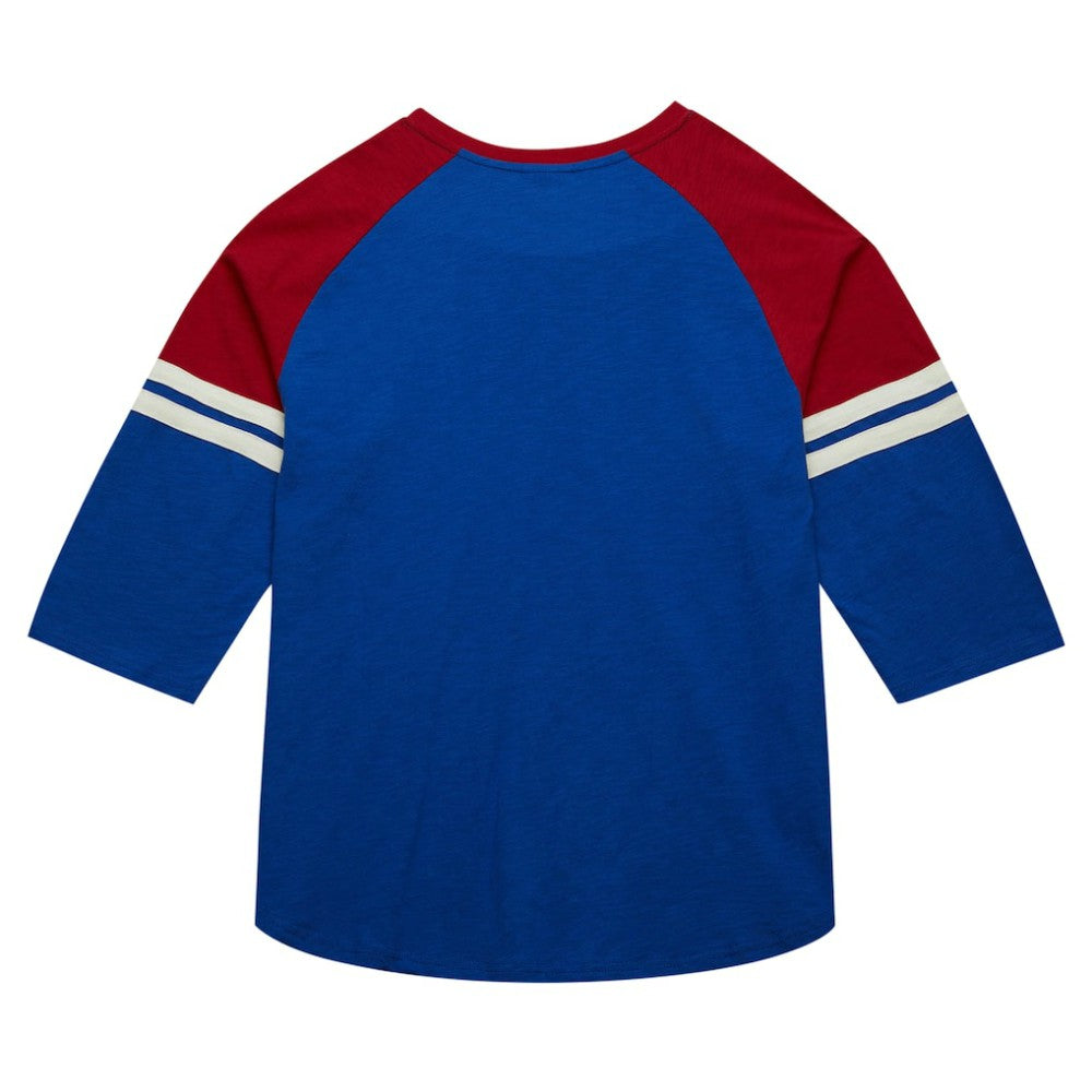 Atlanta Braves Cooperstown Collection Legendary Raglan Slub Henley 3/4-Sleeve T-Shirt Royal