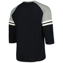 Chicago White Sox Cooperstown Collection Legendary Raglan Slub Henley 3/4-Sleeve T-Shirt Black