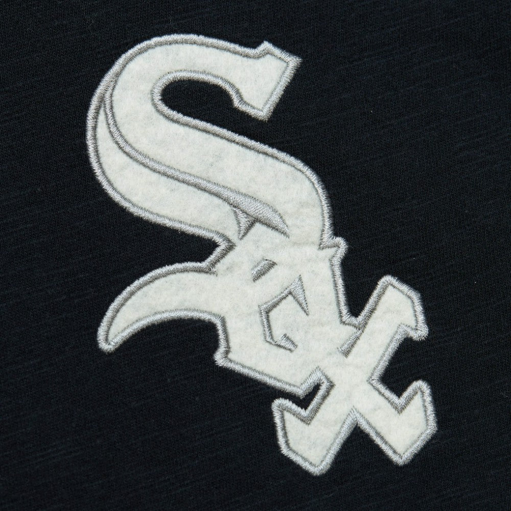 Chicago White Sox Cooperstown Collection Legendary Raglan Slub Henley 3/4-Sleeve T-Shirt Black