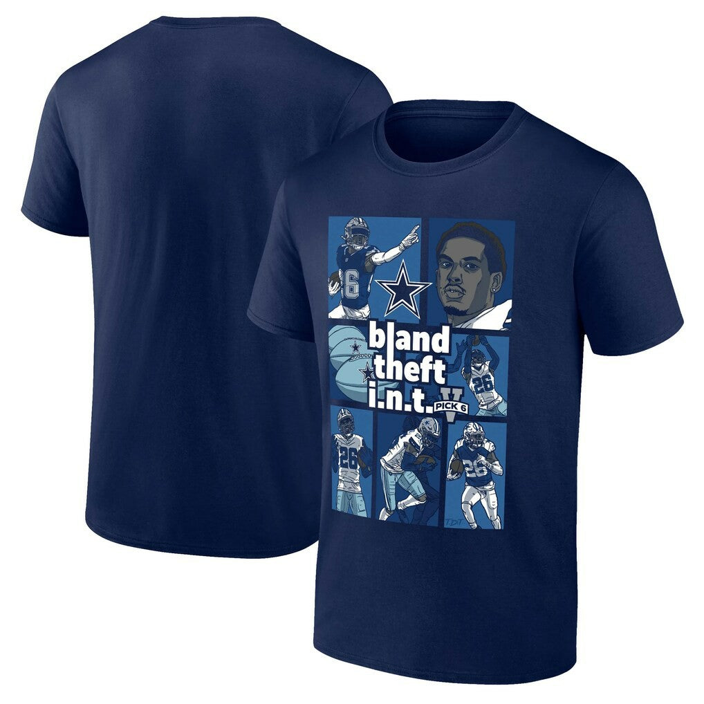 DaRon Bland Dallas Cowboys Pick Six T-Shirt - Navy on sale
