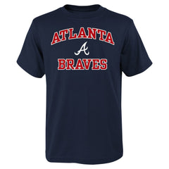 Atlanta Braves Youth Heart & Soul T-Shirt Navy