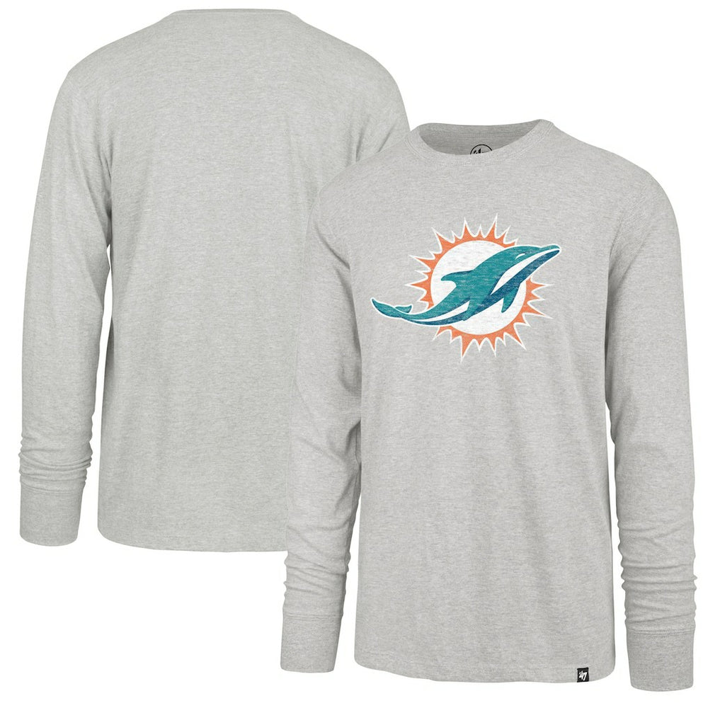 Miami Dolphins '47 Premier Franklin Long Sleeve T-Shirt - Gray discount