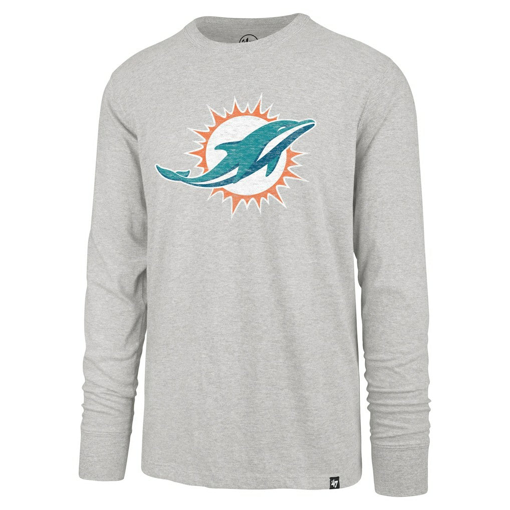 Miami Dolphins '47 Premier Franklin Long Sleeve T-Shirt - Gray discount
