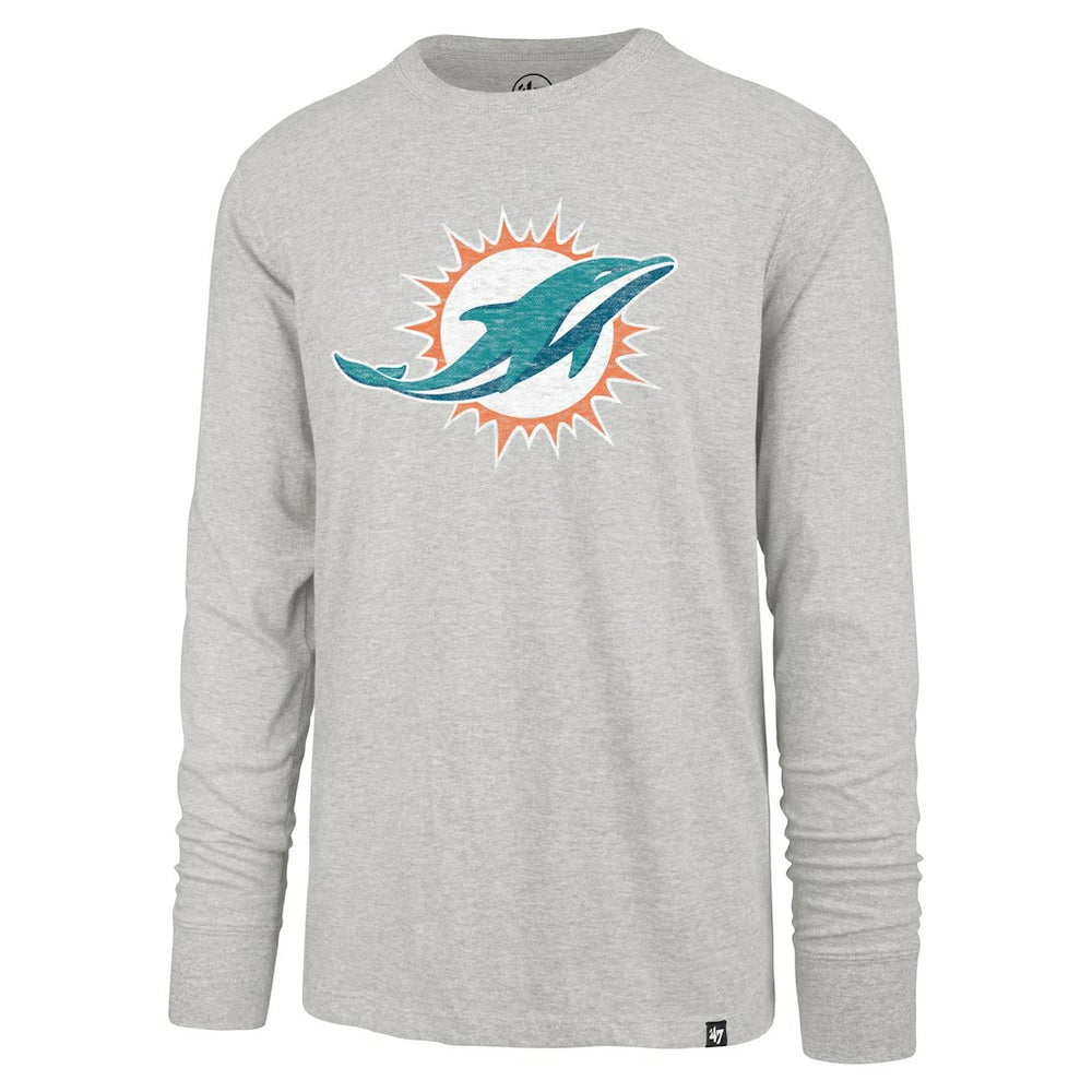 Miami Dolphins '47 Premier Franklin Long Sleeve T-Shirt - Gray discount