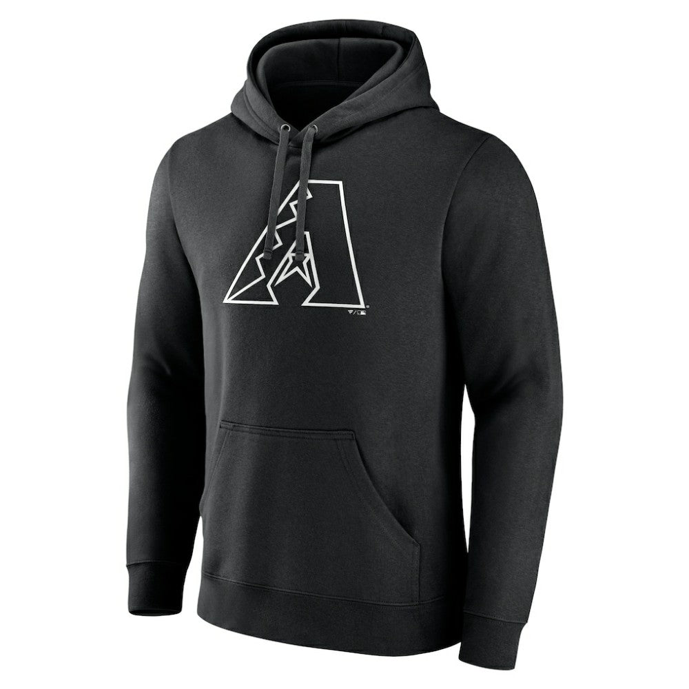 Arizona Diamondbacks Monochrome Personalized Name & Number Pullover Hoodie Black