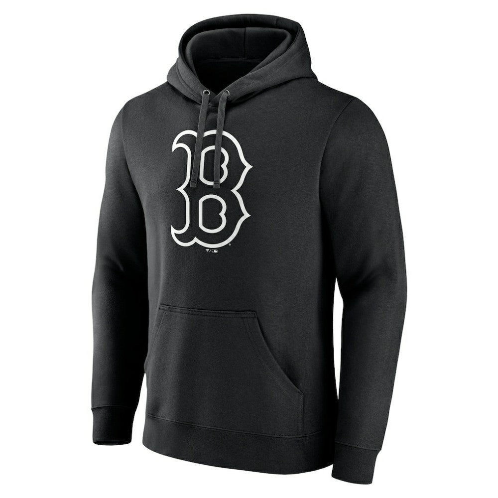Boston Red Sox Monochrome Personalized Name & Number Pullover Hoodie Black