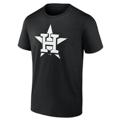 Houston Astros Monochrome Personalized Name & Number T-Shirt Black