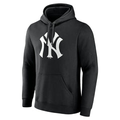 New York Yankees Monochrome Personalized Name & Number Pullover Hoodie Black
