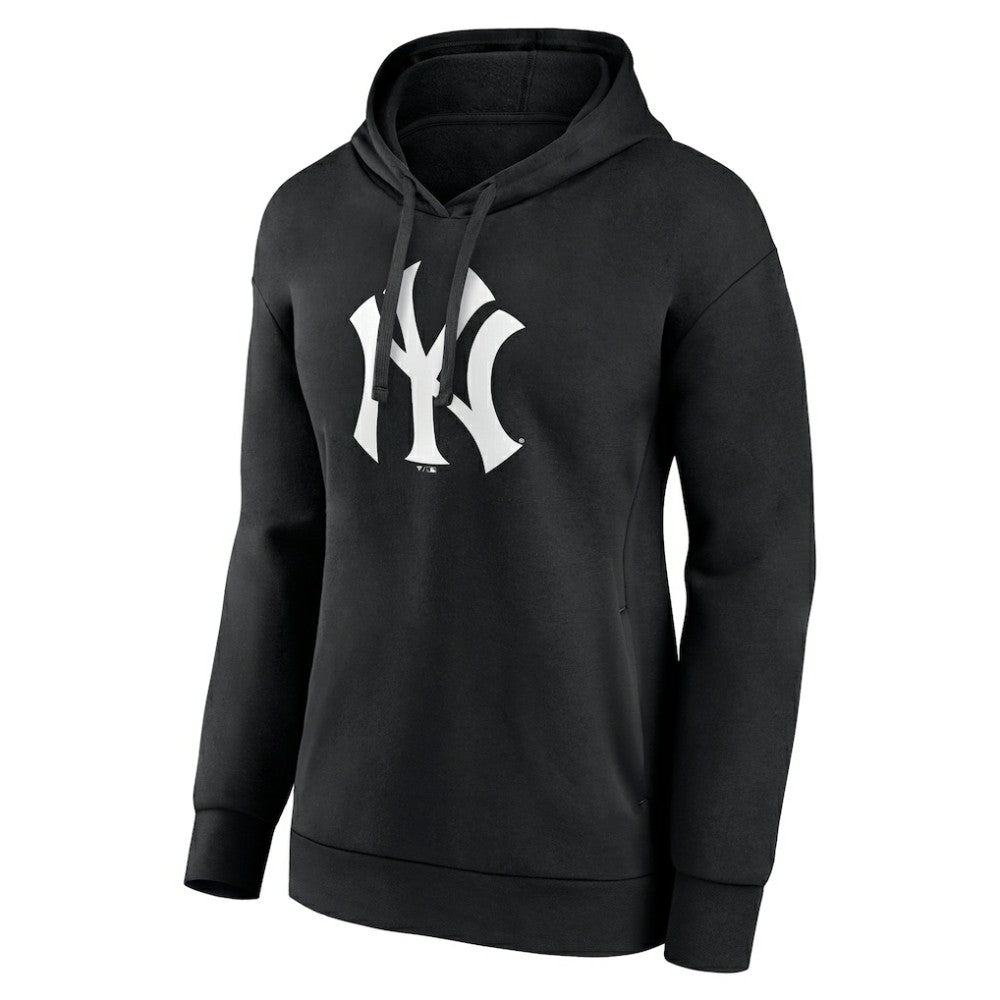 New York Yankees Women's Monochrome Personalized Name & Number Pullover Hoodie Black