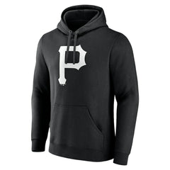 Pittsburgh Pirates Monochrome Personalized Name & Number Pullover Hoodie Black