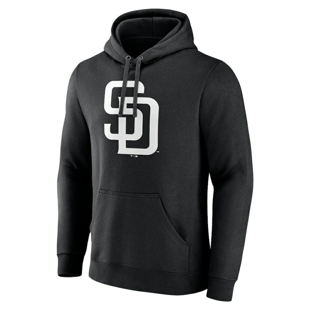 San Diego Padres Monochrome Personalized Name & Number Pullover Hoodie Black