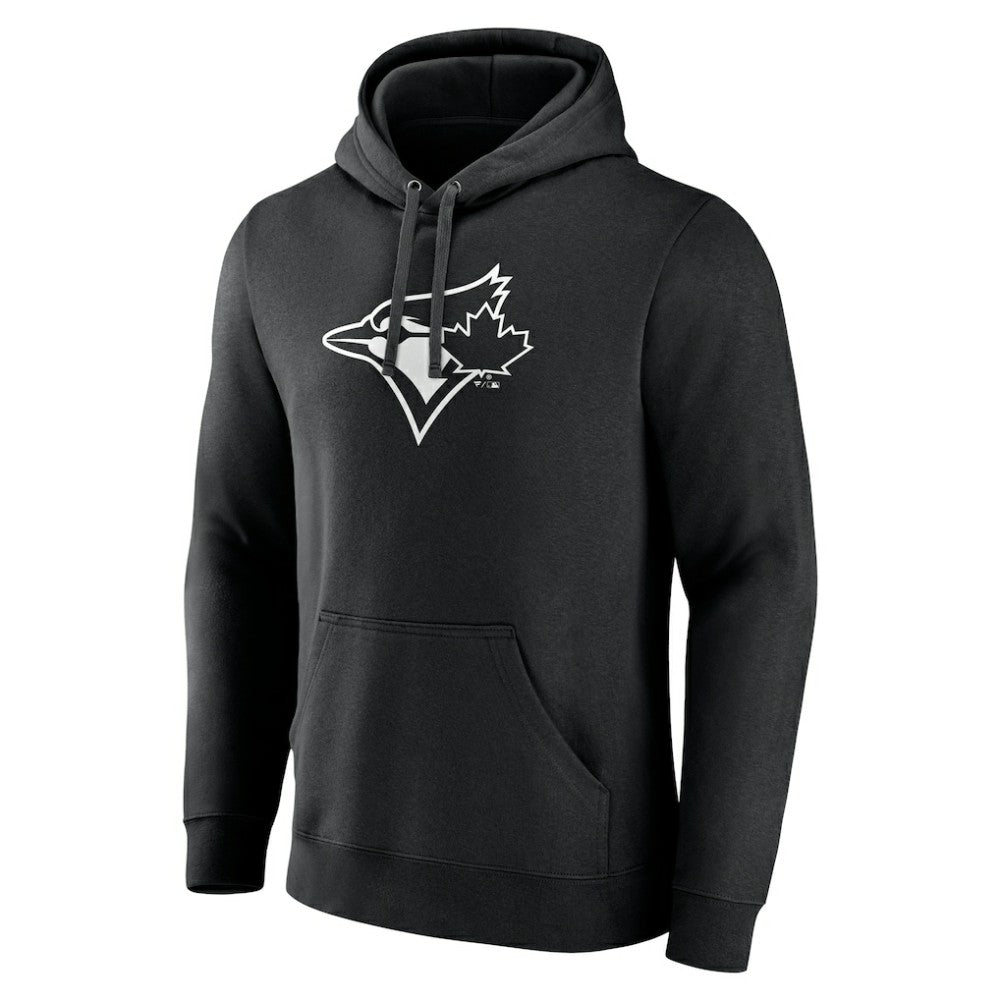 Toronto Blue Jays Monochrome Personalized Name & Number Pullover Hoodie Black
