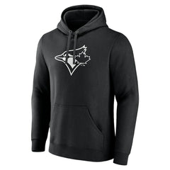 Toronto Blue Jays Monochrome Personalized Name & Number Pullover Hoodie Black