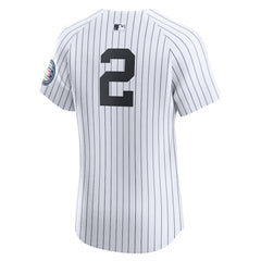 Derek Jeter New York Yankees Home 2020 Hall of Fame Induction Patch Elite Player Jersey White